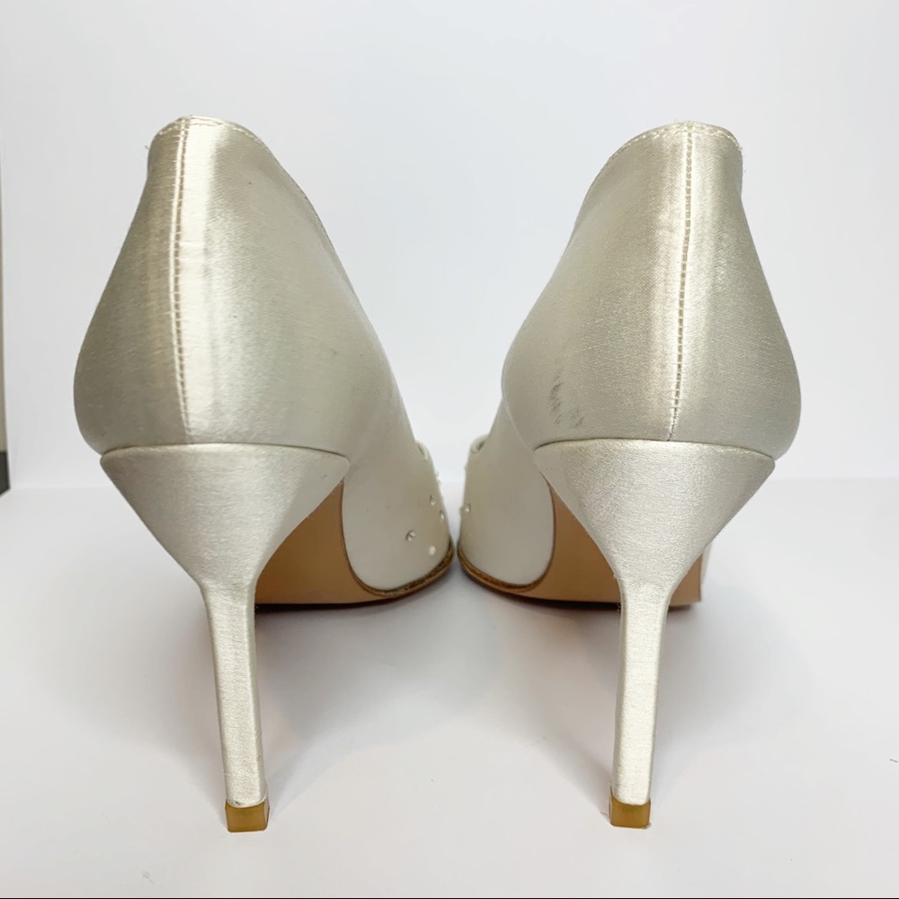 Stuart Weitzman satin sequin embellished heels - Picture 2 of 8